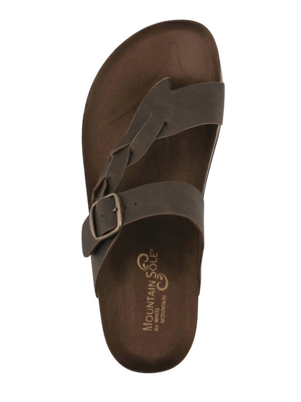 Brown Braided Leather Slide Sandal